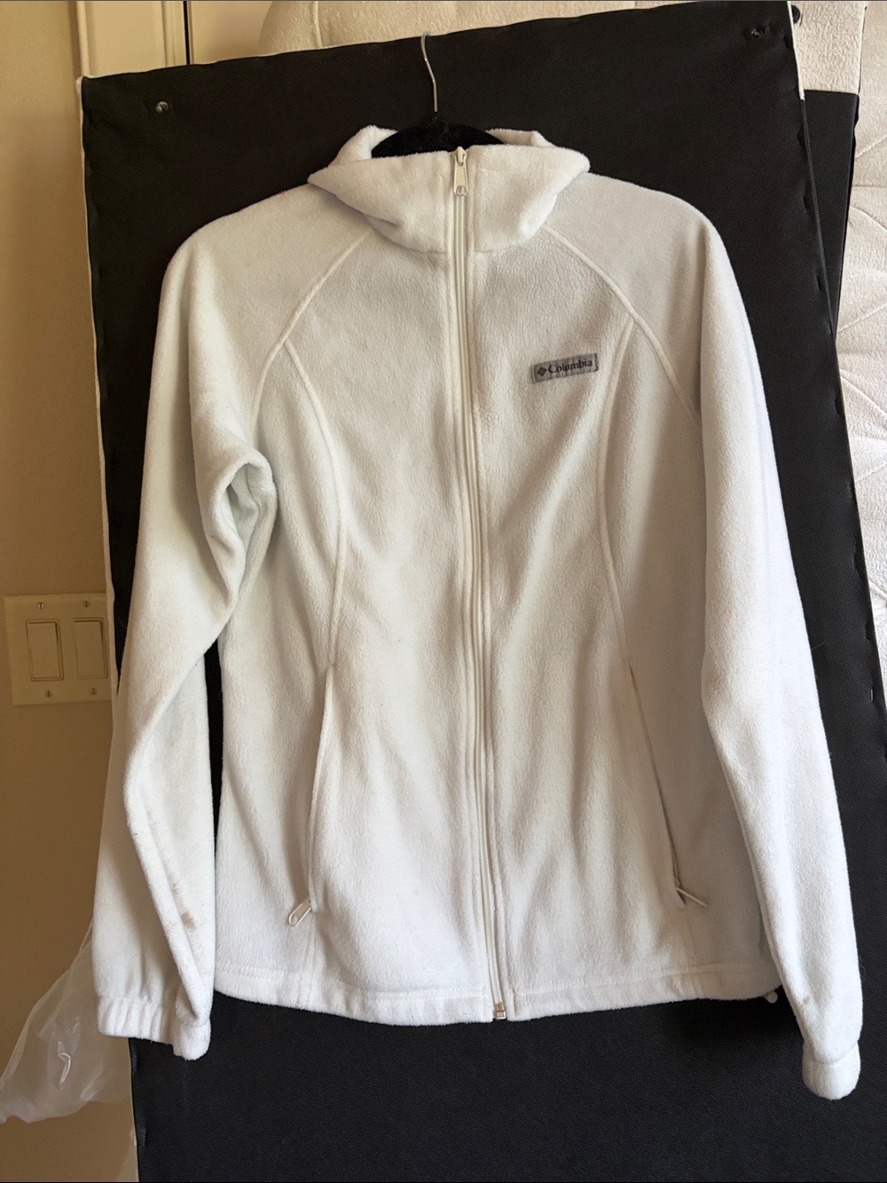 Columbia Women's White Full-Zip Teddy Fleece Jacket